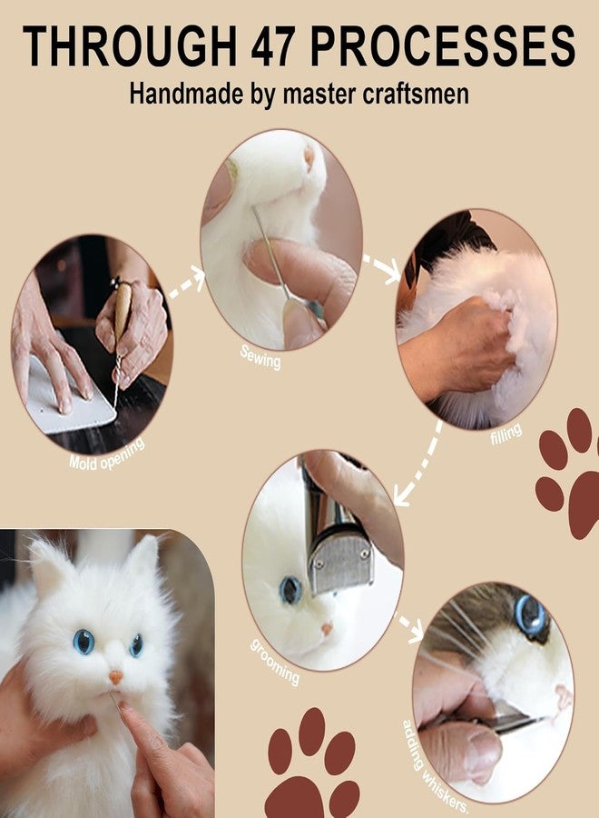 Chongker Stuffed Animals Handmade Realistic Cat Plush Toy for Elderly Adults Women Kids Cat Pet Lover Surprise Gifts - Image 5
